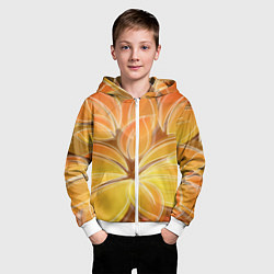 Толстовка на молнии детская Волшебные лепестки, цвет: 3D-белый — фото 2