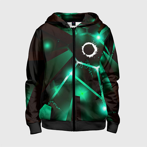 Детская толстовка на молнии The Callisto Protocol разлом плит / 3D-Черный – фото 1