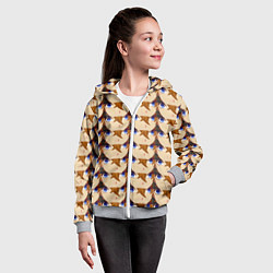 Толстовка на молнии детская Тарталья лицо МЕМ Genshin Impact, цвет: 3D-меланж — фото 2