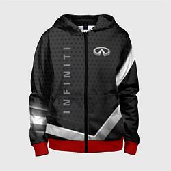 Детская толстовка на молнии Infiniti абстракция карбон