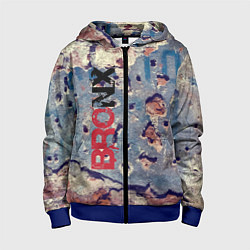 Толстовка на молнии детская Старая кирпичная стена - Bronx, цвет: 3D-синий