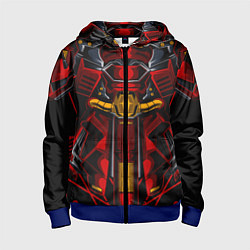 Толстовка на молнии детская Костюм железного красного робота, цвет: 3D-синий