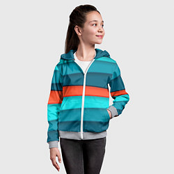 Толстовка на молнии детская Геометрические непараллельные пластины, цвет: 3D-меланж — фото 2