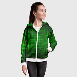 Толстовка на молнии детская Нейросеть - текстура, цвет: 3D-белый — фото 2