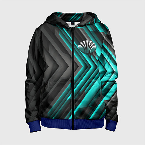 Детская толстовка на молнии Daewoo ланос / 3D-Синий – фото 1