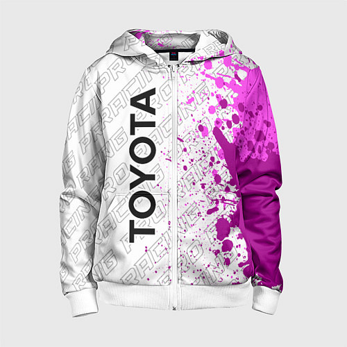 Детская толстовка на молнии Toyota pro racing: по-вертикали / 3D-Белый – фото 1