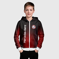 Толстовка на молнии детская Mercedes-Benz art, цвет: 3D-белый — фото 2