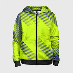 Толстовка на молнии детская Green sport style, цвет: 3D-черный