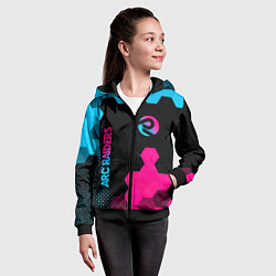 Толстовка на молнии детская ARC Raiders - neon gradient: надпись, символ, цвет: 3D-черный — фото 2