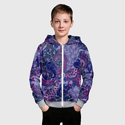 Толстовка на молнии детская Морской кролик, цвет: 3D-меланж — фото 2