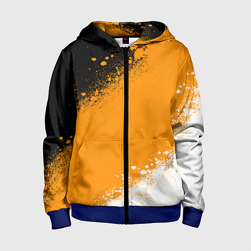 Детская толстовка на молнии Имперский флаг - триколор / 3D-Синий – фото 1