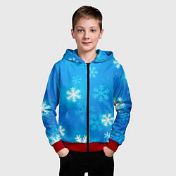 Толстовка на молнии детская Зима 2023, цвет: 3D-красный — фото 2