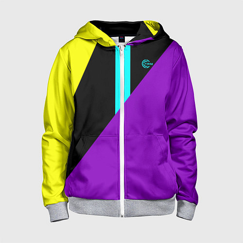 Детская толстовка на молнии FIRM прямиком из 80х / 3D-Меланж – фото 1