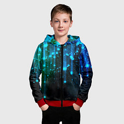 Толстовка на молнии детская Space - starfall, цвет: 3D-красный — фото 2