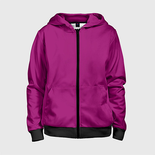 Детская толстовка на молнии Баклажановый радуга / 3D-Черный – фото 1