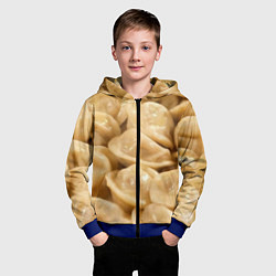 Толстовка на молнии детская Пельмени, цвет: 3D-синий — фото 2