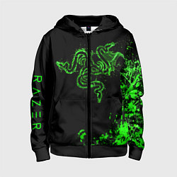 Детская толстовка на молнии Razer брызги