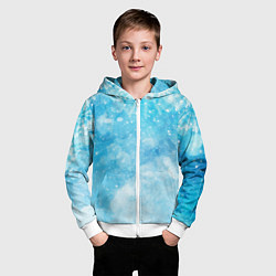 Толстовка на молнии детская Зимняя сказка, цвет: 3D-белый — фото 2