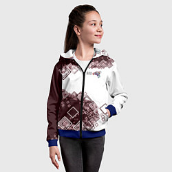 Толстовка на молнии детская Сноуборд Кролик, цвет: 3D-синий — фото 2