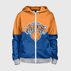Толстовка на молнии детская Нью-Йорк Никс НБА, цвет: 3D-меланж