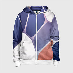 Детская толстовка на молнии Узор из синих, фиолетовых, белых и оранжевых камне