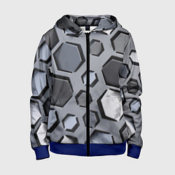 Детская толстовка на молнии Металик - разрезы доспех