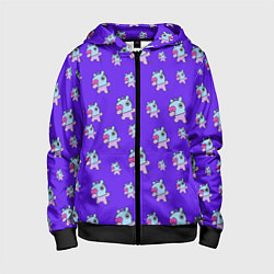 Толстовка на молнии детская BT21 Mang pattern BTS, цвет: 3D-черный