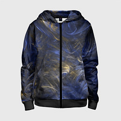 Детская толстовка на молнии Синяя абстракция