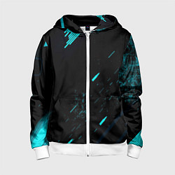 Детская толстовка на молнии Abstraction Line blue