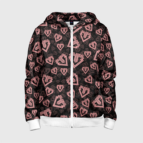 Детская толстовка на молнии Big bang pattern / 3D-Белый – фото 1