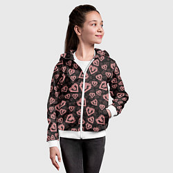 Толстовка на молнии детская Big bang pattern, цвет: 3D-белый — фото 2