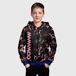 Толстовка на молнии детская Mamamoo flowers, цвет: 3D-синий — фото 2