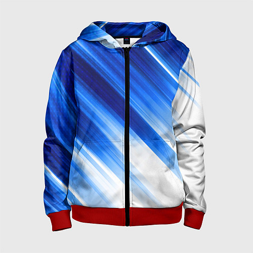 Детская толстовка на молнии Blue Breeze / 3D-Красный – фото 1