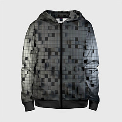 Детская толстовка на молнии Digital pixel black