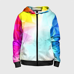 Детская толстовка на молнии Gradient colors geometry