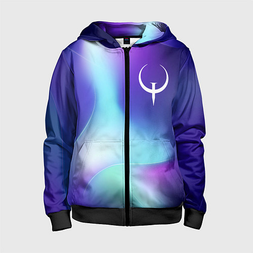 Детская толстовка на молнии Quake northern cold / 3D-Черный – фото 1