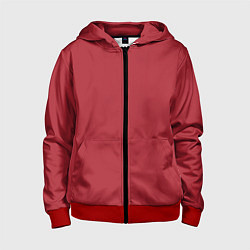 Толстовка на молнии детская Красный тренд 2023, цвет: 3D-красный