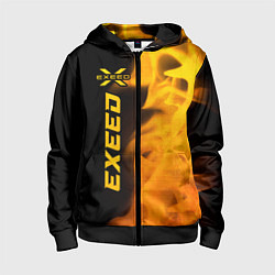 Толстовка на молнии детская Exeed - gold gradient: по-вертикали, цвет: 3D-черный