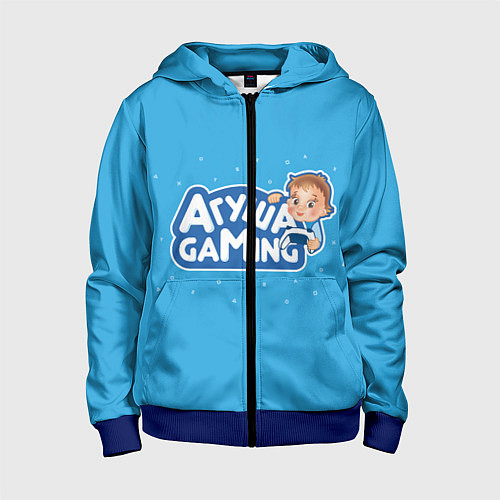 Детская толстовка на молнии Агуша гейминг / 3D-Синий – фото 1