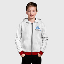 Толстовка на молнии детская Cloud9 white, цвет: 3D-красный — фото 2