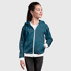 Толстовка на молнии детская Фантазия в синем, цвет: 3D-белый — фото 2