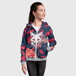 Толстовка на молнии детская Братец лис, цвет: 3D-меланж — фото 2