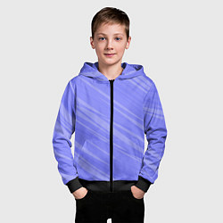 Толстовка на молнии детская Диагональные полосы сиреневый, цвет: 3D-черный — фото 2