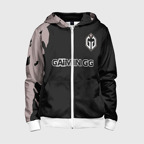 Детская толстовка на молнии Gaimin Gladiators Splash / 3D-Белый – фото 1