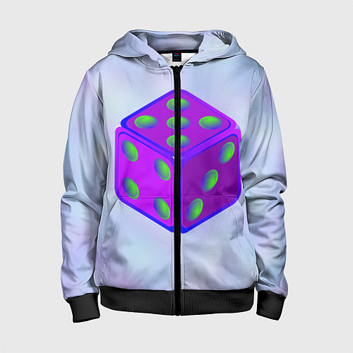 Детская толстовка на молнии Игральный кубик / 3D-Черный – фото 1