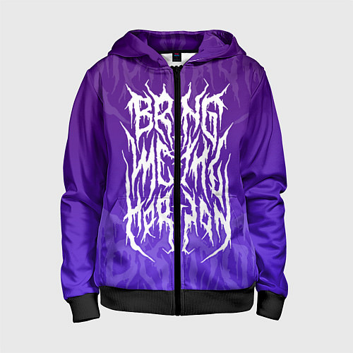 Детская толстовка на молнии Bring Me The Horizon Lettering / 3D-Черный – фото 1