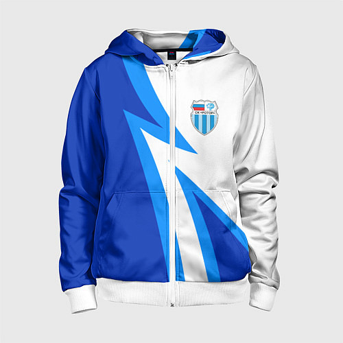 Детская толстовка на молнии Волгоградский ротор - клуб / 3D-Белый – фото 1