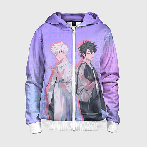 Детская толстовка на молнии Персонажи - Агенты времени / 3D-Белый – фото 1