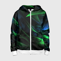 Детская толстовка на молнии Dark green background