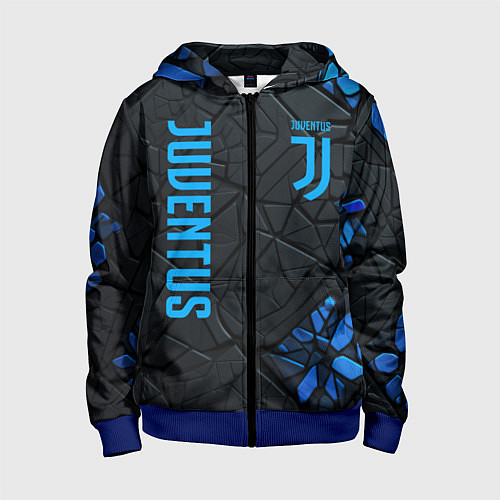 Детская толстовка на молнии Juventus logo / 3D-Синий – фото 1